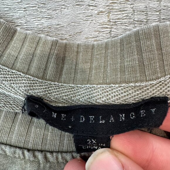 Jane & Delancey Green Knit Ruffle Sleeve Top O13 - Picture 2 of 5